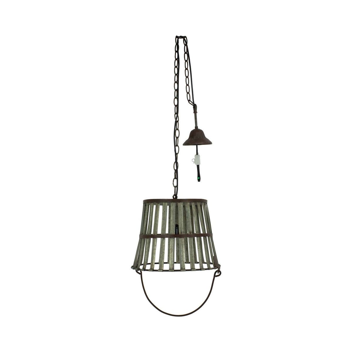 Basket Lamp – Adjustable/Galvanized (Min. 2)
