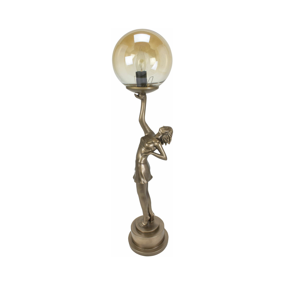 Lady Lamp w/ Glass Shade – Resin