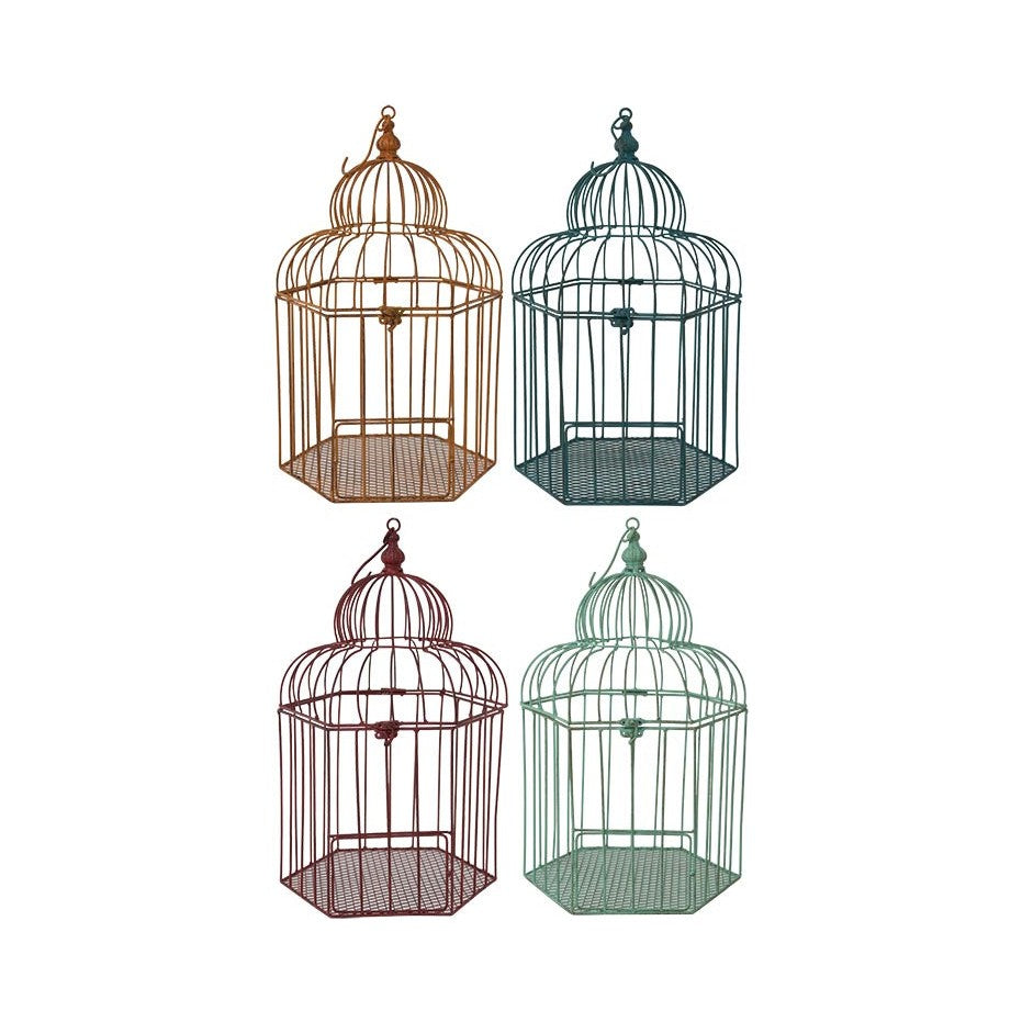 Bird Cage Planters – 4 Colors, Sm. & Lg. Pair (Pkg. 4 Set of 2)