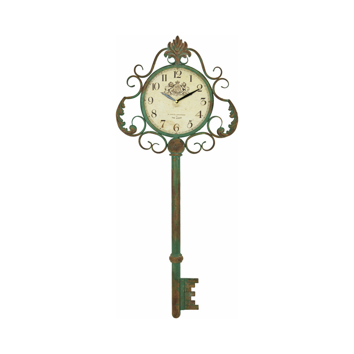 Key Clock – Distressed Green