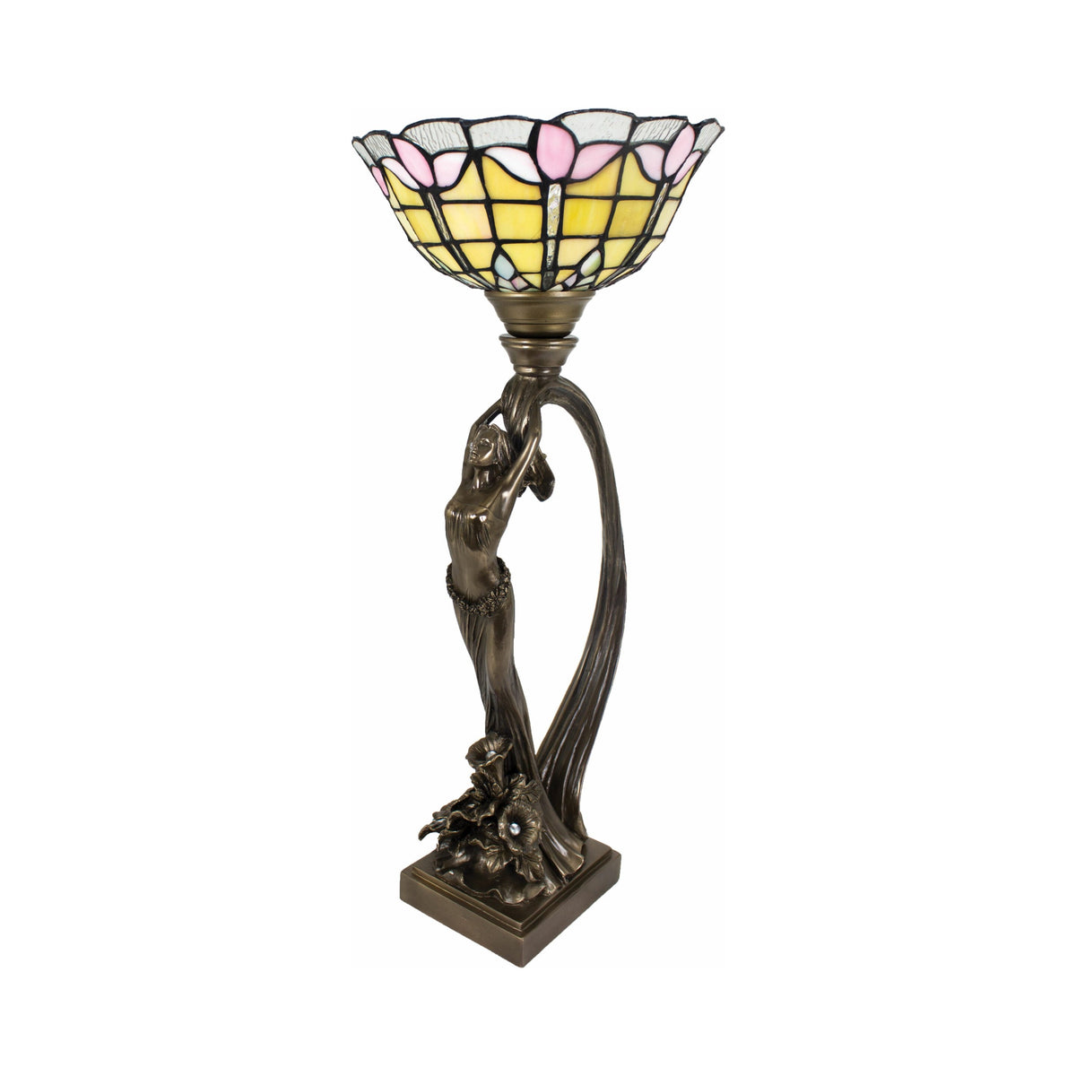 Lady Lamp w/Tiffany Shade – Resin
