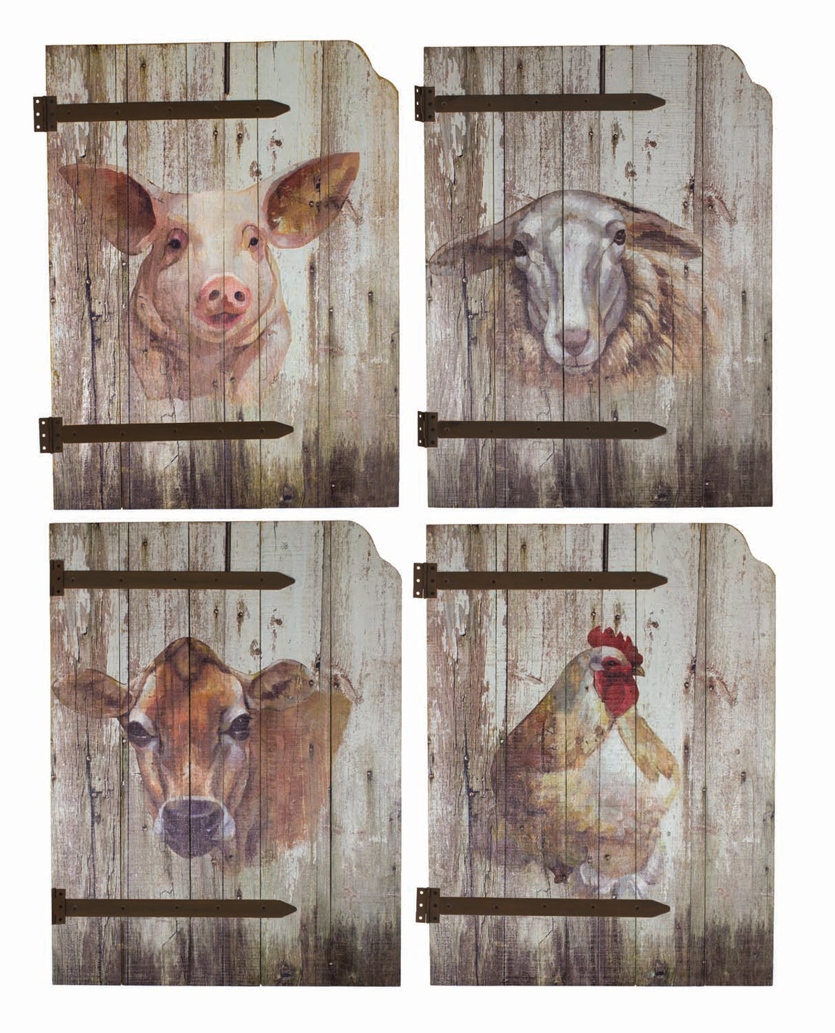 Farm Animals Plaques – Wood (Pkg. 4) UW2569