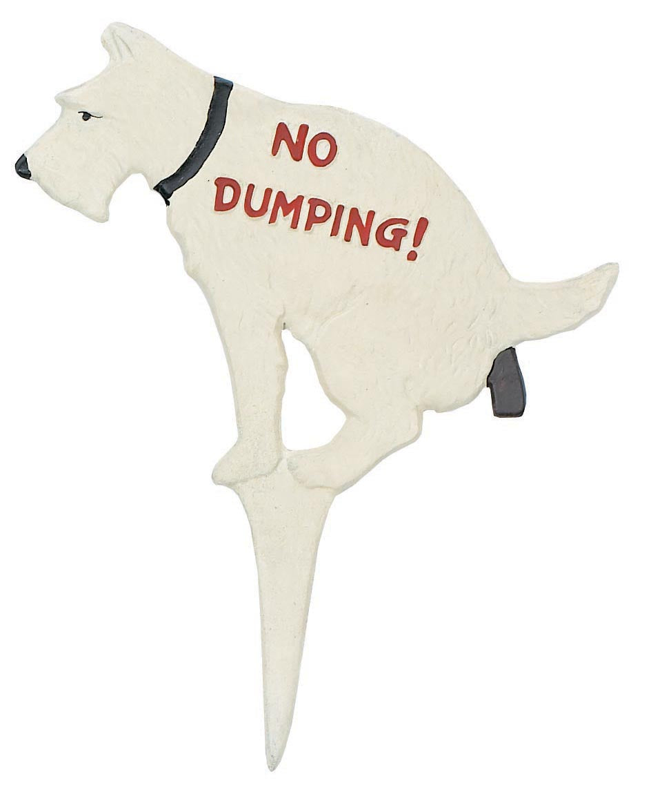Dog Plaque – No Dumping! (Pkg 4)