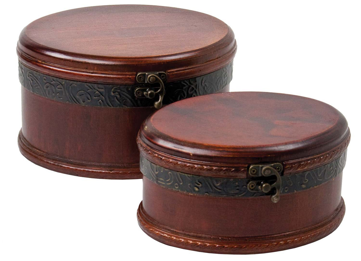 S/2 Decorative Oval Boxes 22H20-3
