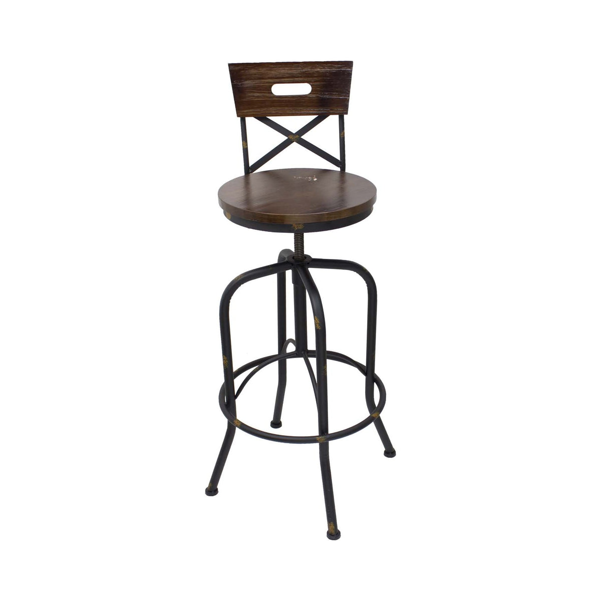 Adjustable Bar Stool w/ Back (Pkg. 2)