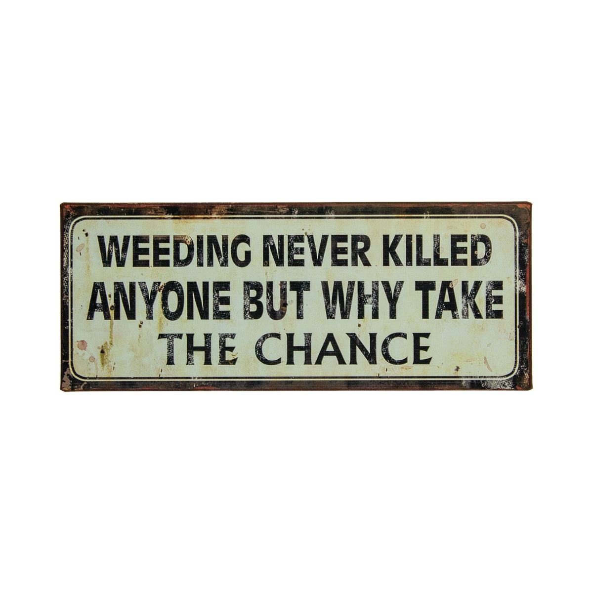 Weeding Sign – Tin (Pkg. 4)