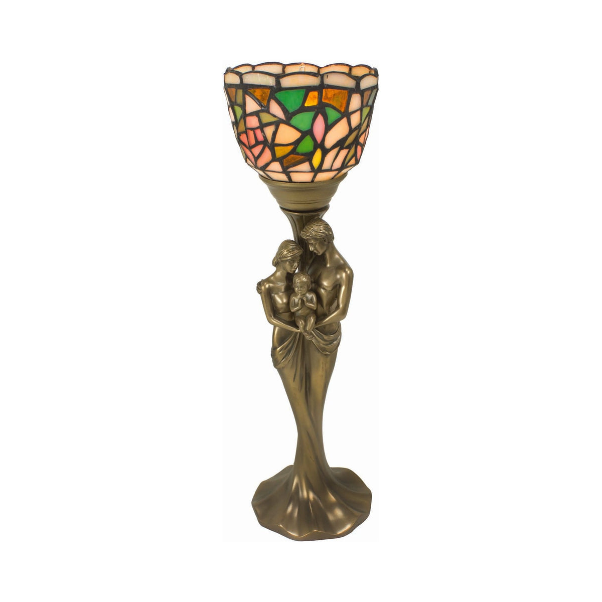 Family Lamp w/Tiffany Shade – Resin