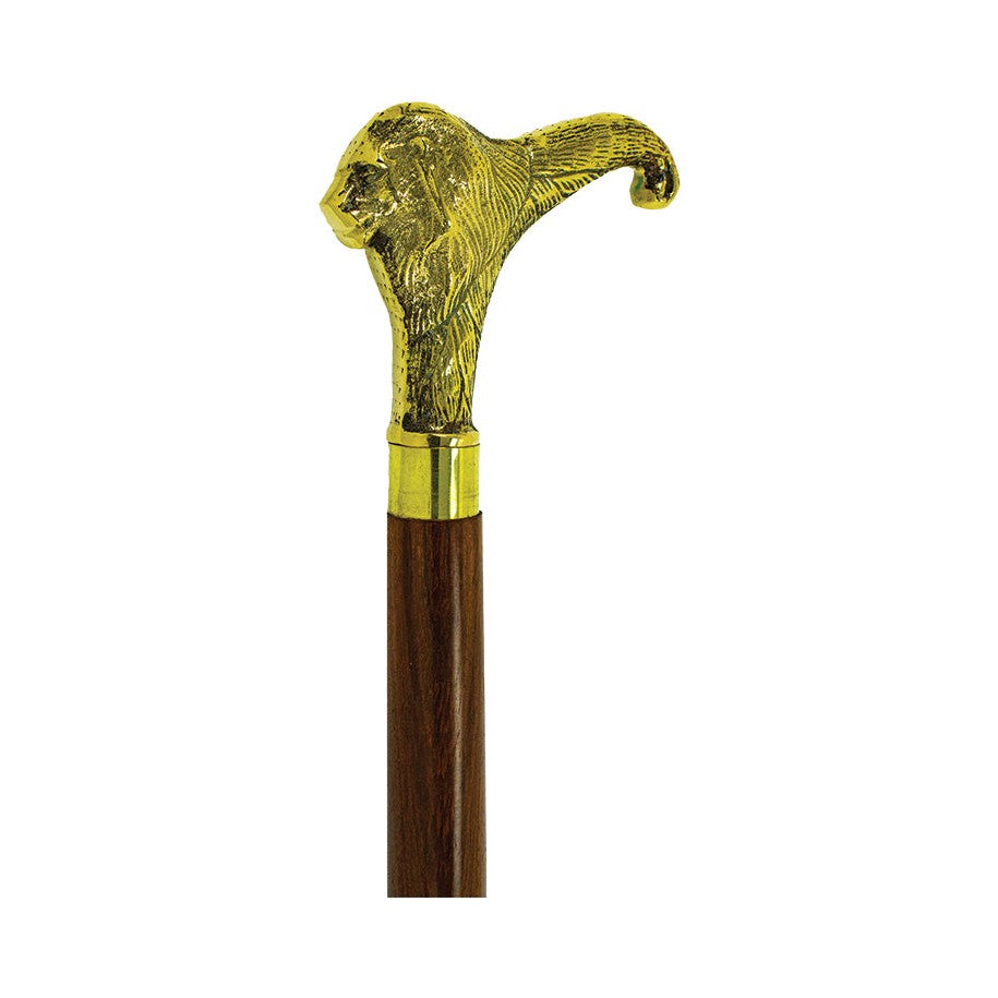 Lionhead Walking Stick – 38″ – Nickel