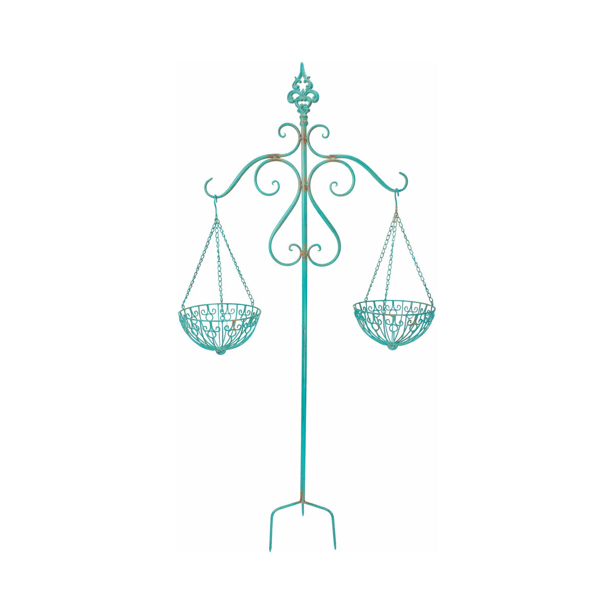 Garden Stake w/ Basket – Blue (Pkg 2)
