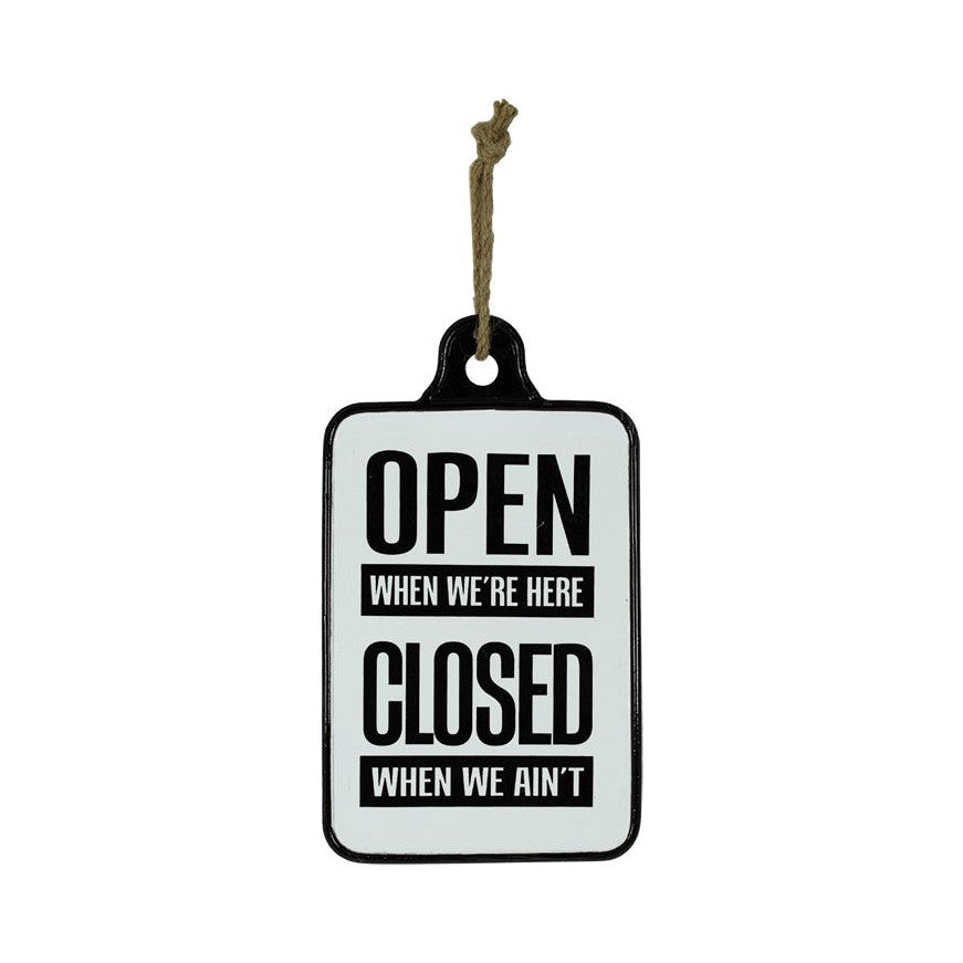 Open-Close Sign Tin (Min. 2)