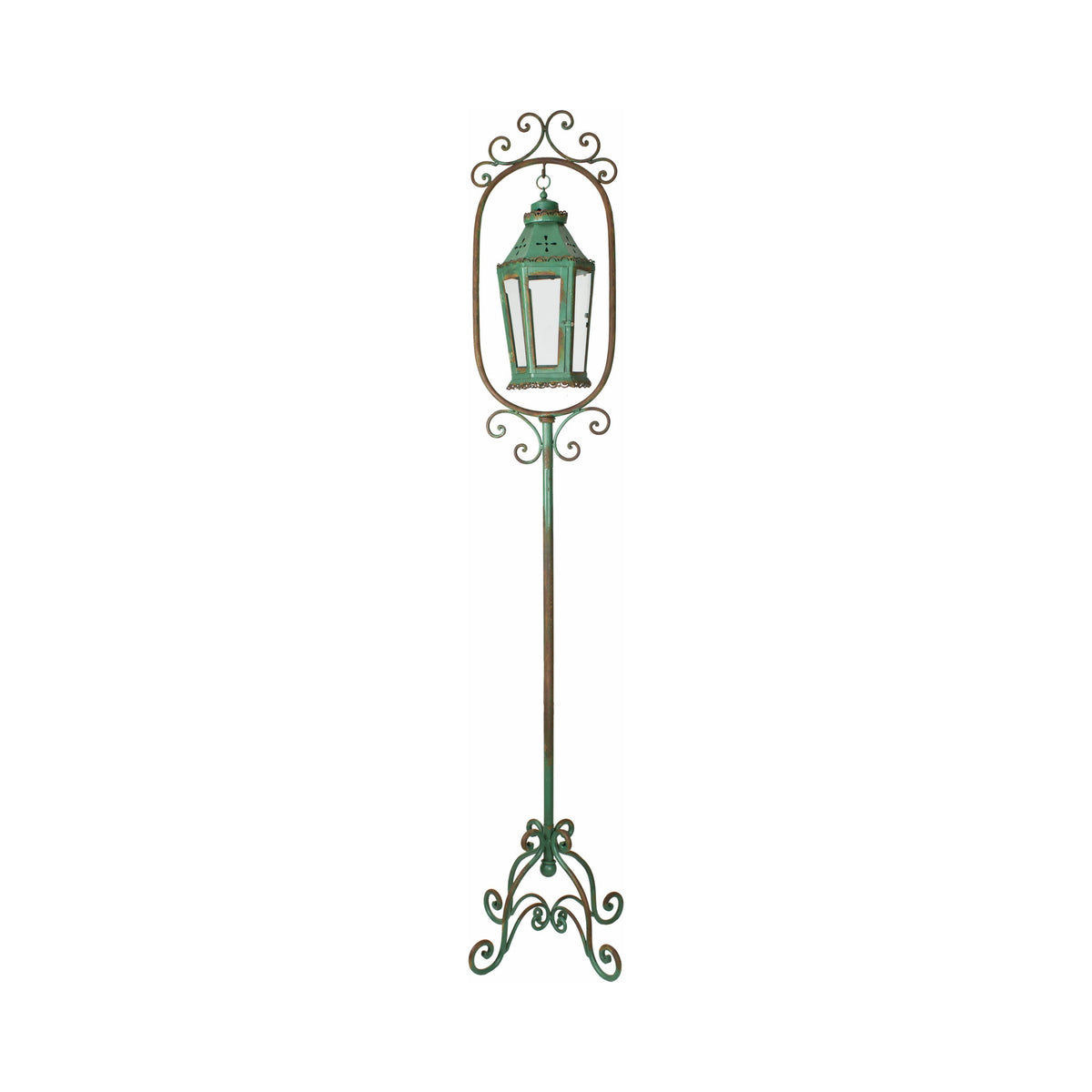 Candle Lamp On Stand – Green