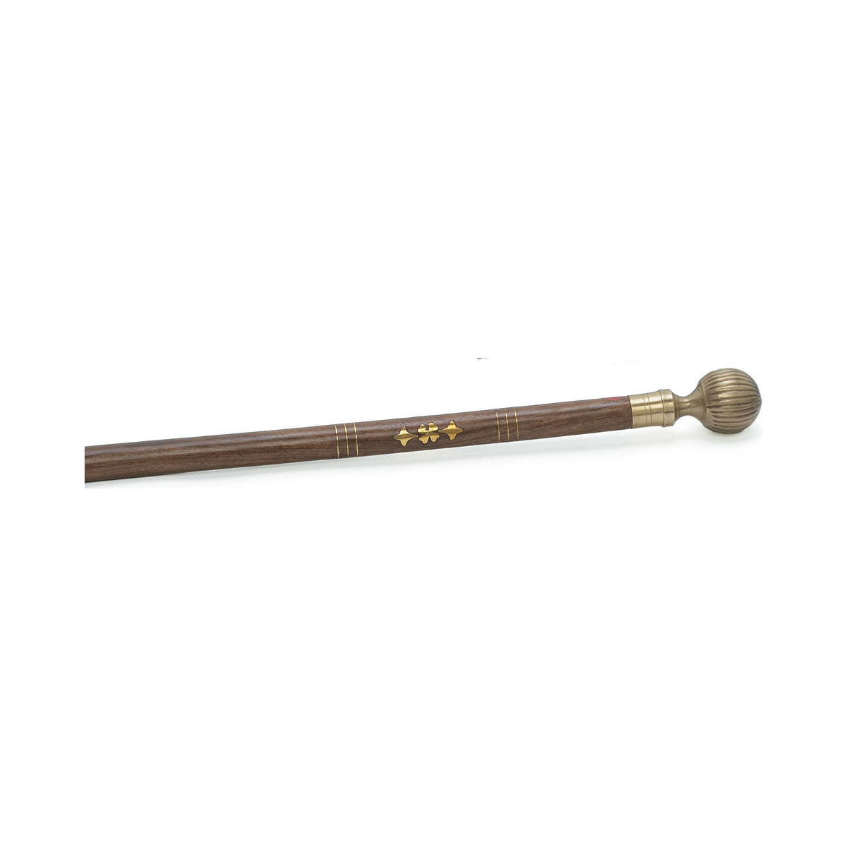 Ball Walking Stick- 36″ Antique Brass
