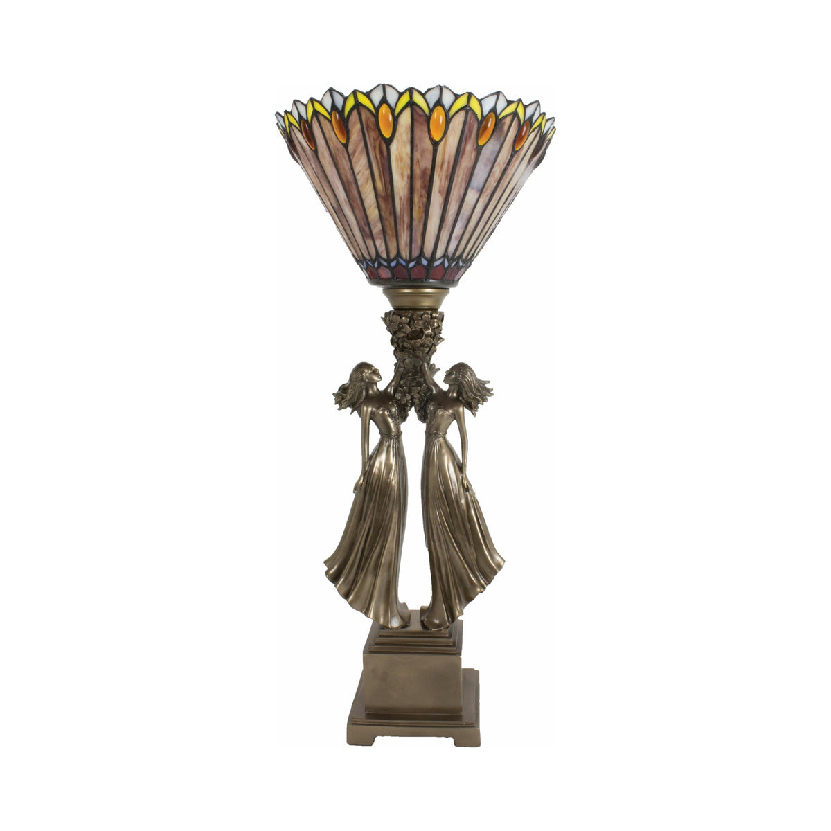 Sister Lamp w/Tiffany Shade – Resin