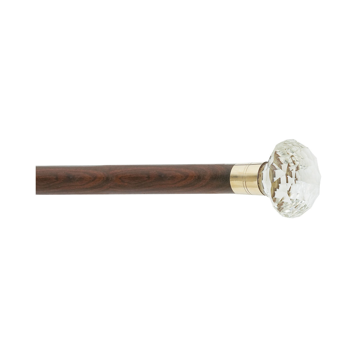 Walking Stick w/ Clear Glass Handle – 36″