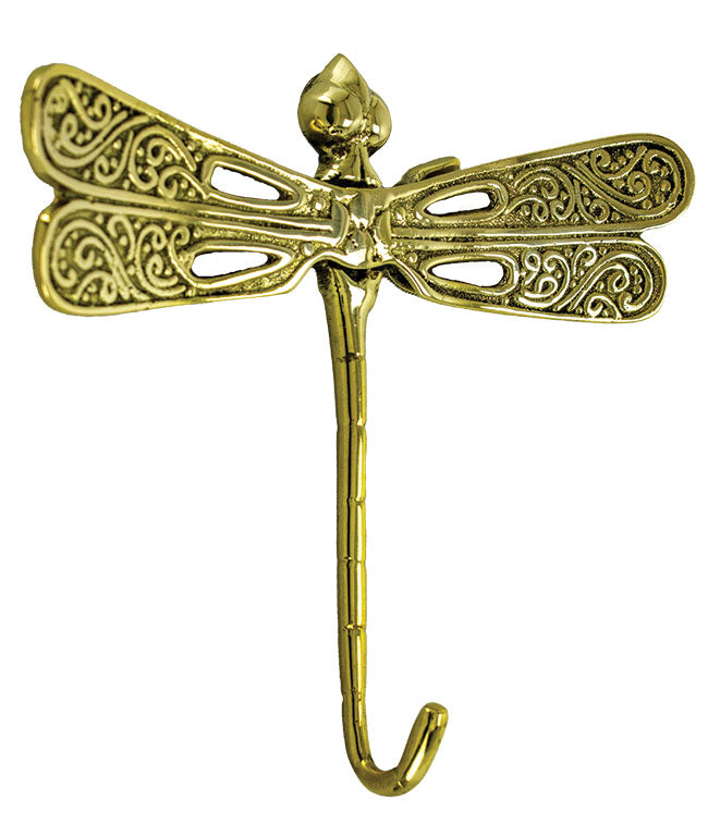 Dragonfly Hook – Polished Brass ( Pkg. 2) UA1486