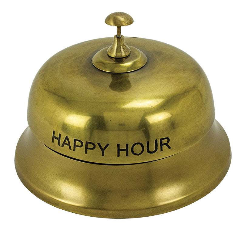 Happy Hour Counter Bell – Antique Brass Over Aluminum UAL144