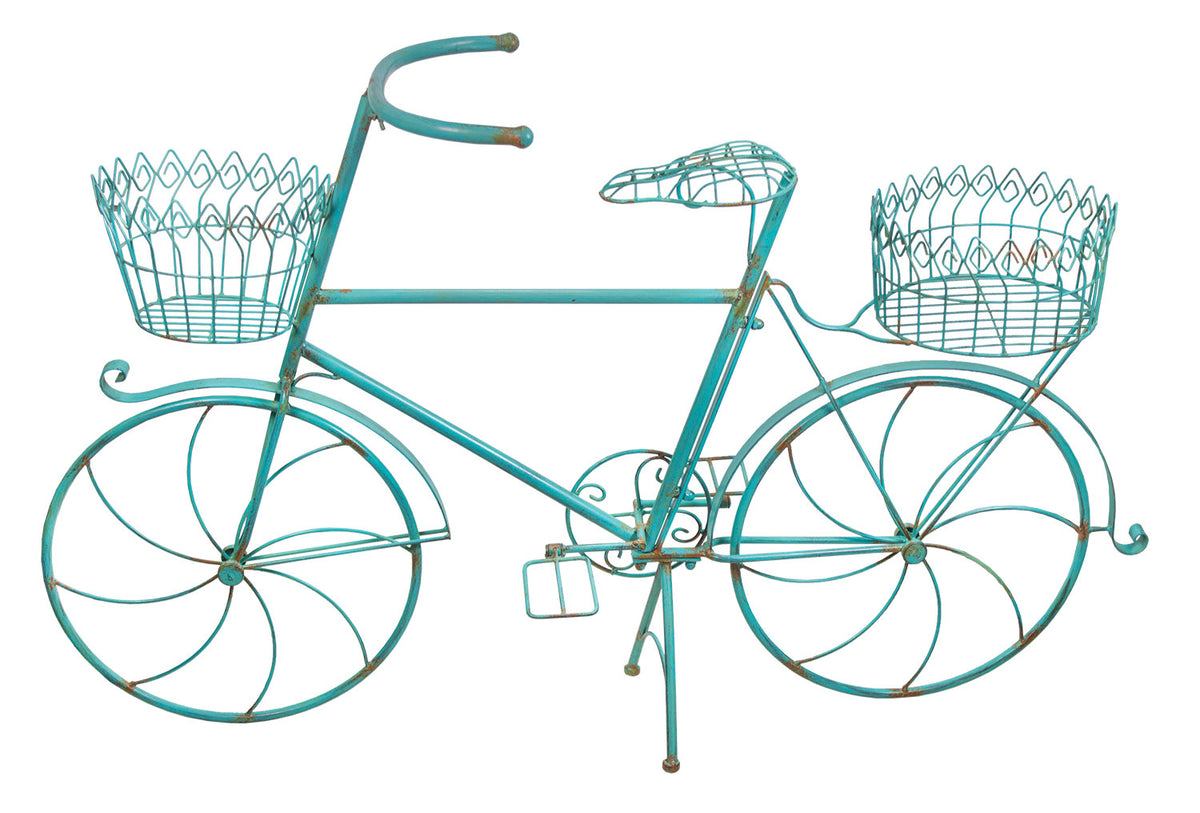 Bicycle Plant Holder – Blue