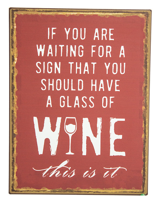 Wine Sign (Pkg. 3) UT948