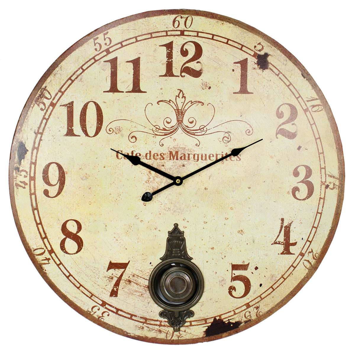 Café Des Marguerites Clock – Wood UW1800