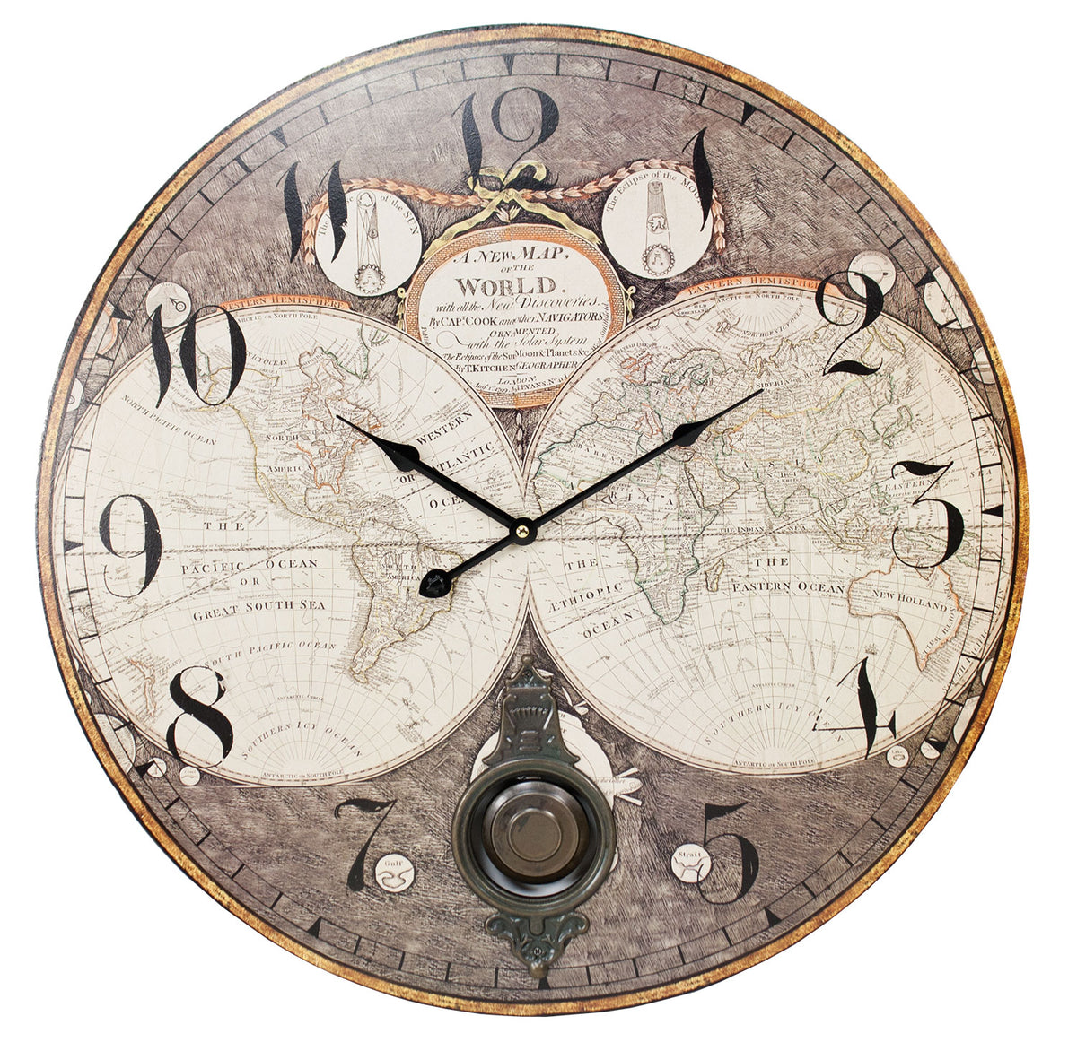 World Map Clock – 23″ UW2371