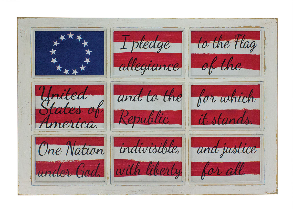 Pledge Allegiance Plaque – Wood