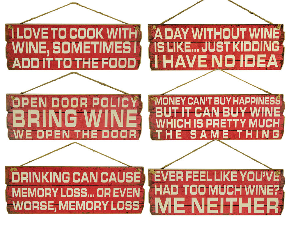 Wine Signs PKG/12 UW2644