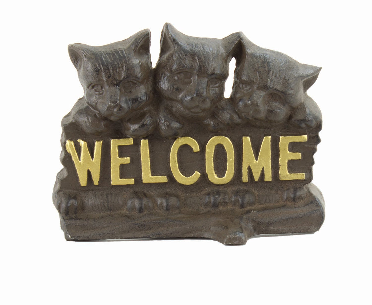 Welcome Cats Doorstop – Rust (Pkg. 3) UX4321