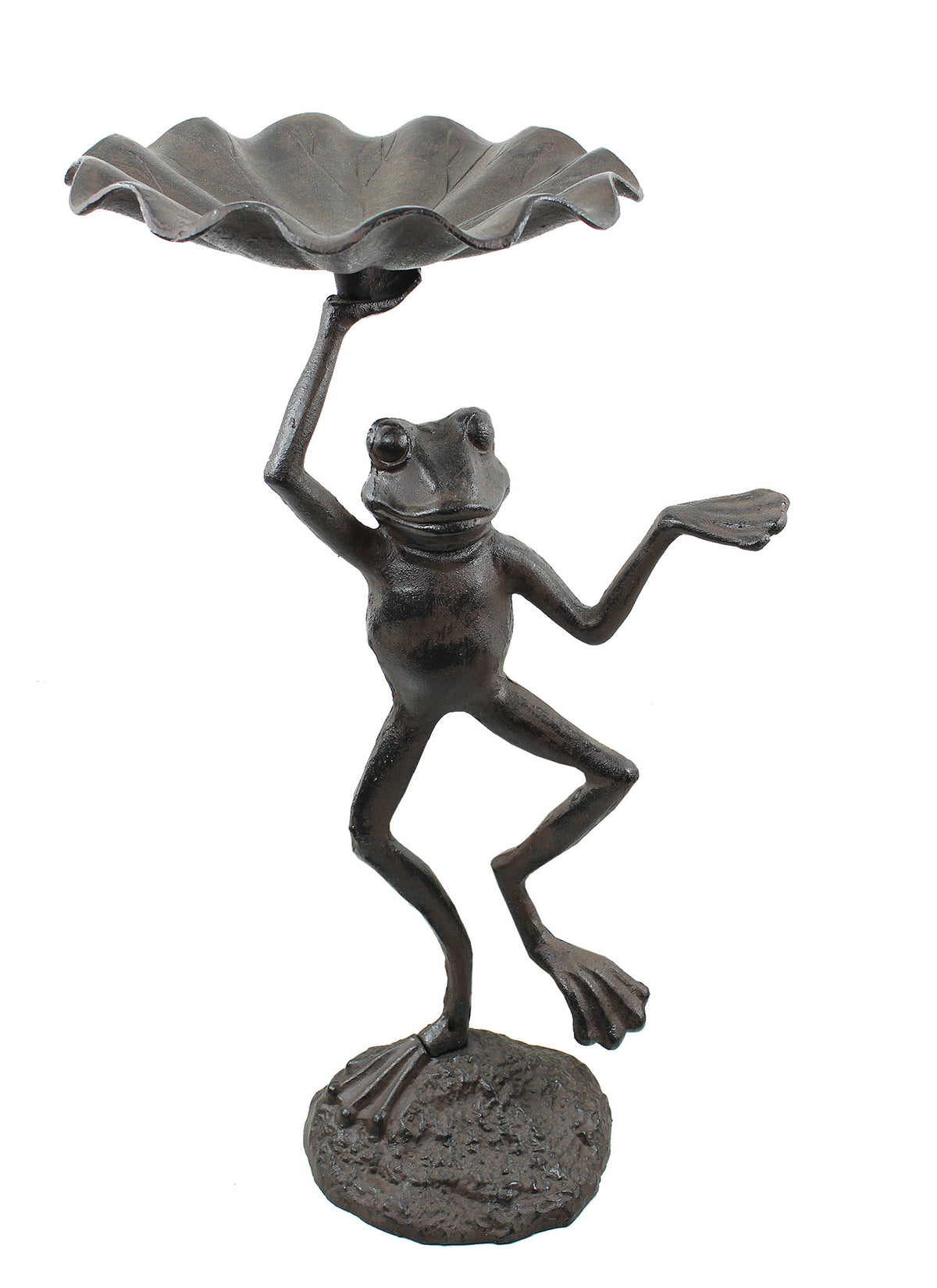 Lg. Dancing Frog Birdbath UX7006