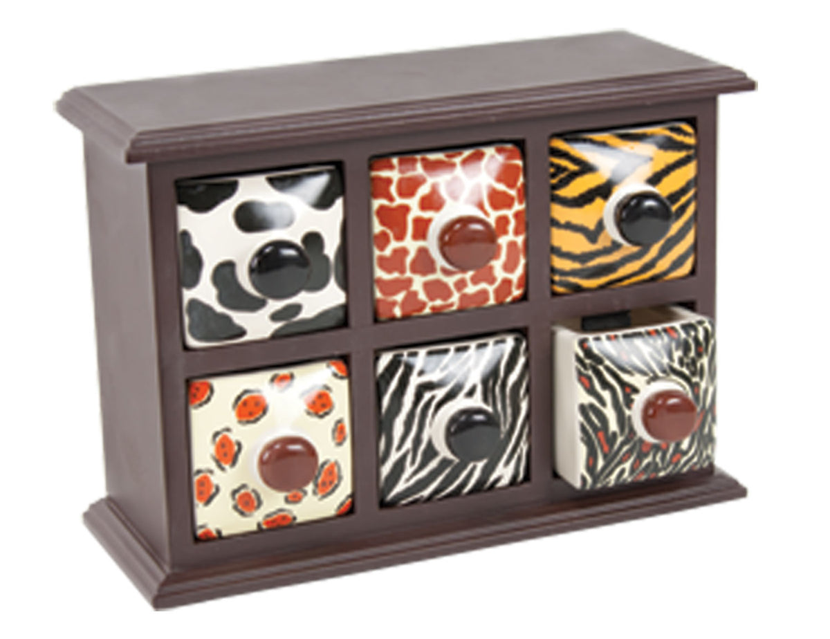 6 Drawer Chest – Porcelain Drawers W1649