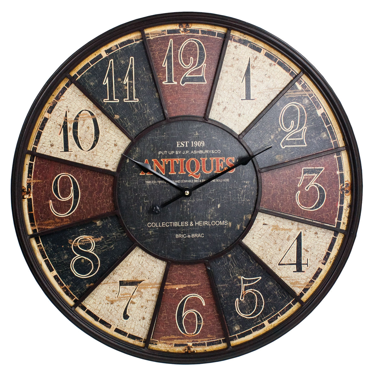Antiques Clock – Wood w/ Iron W2322