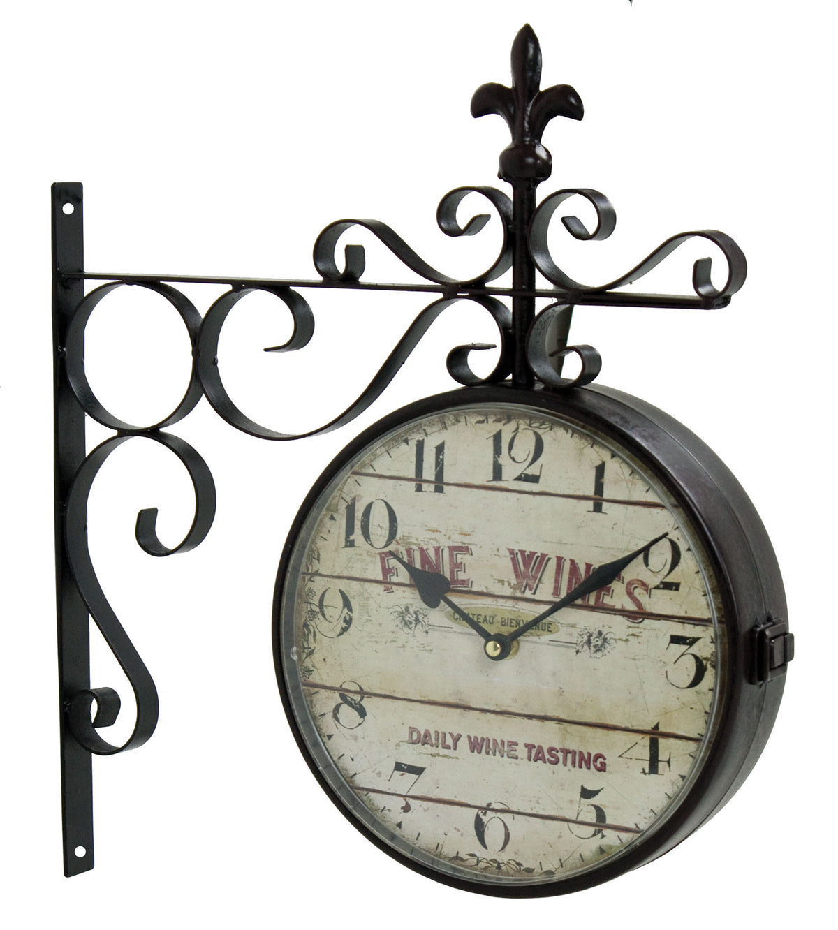 Fine Wines Station Clock W2338
