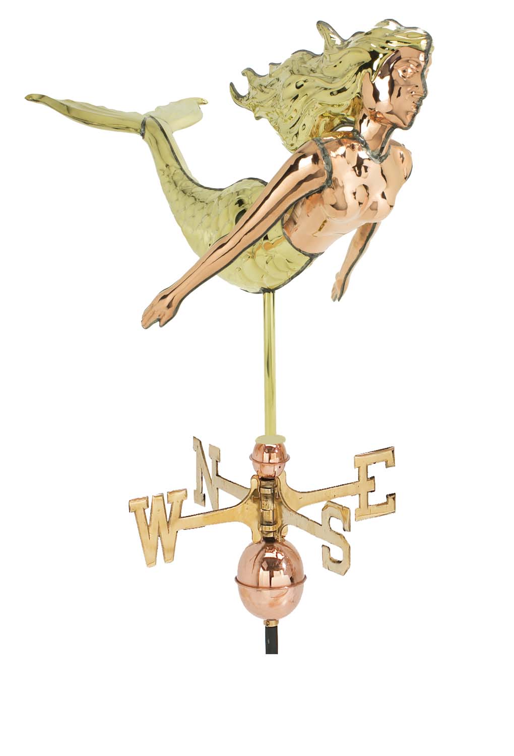 Brass & Copper Mermaid W/V