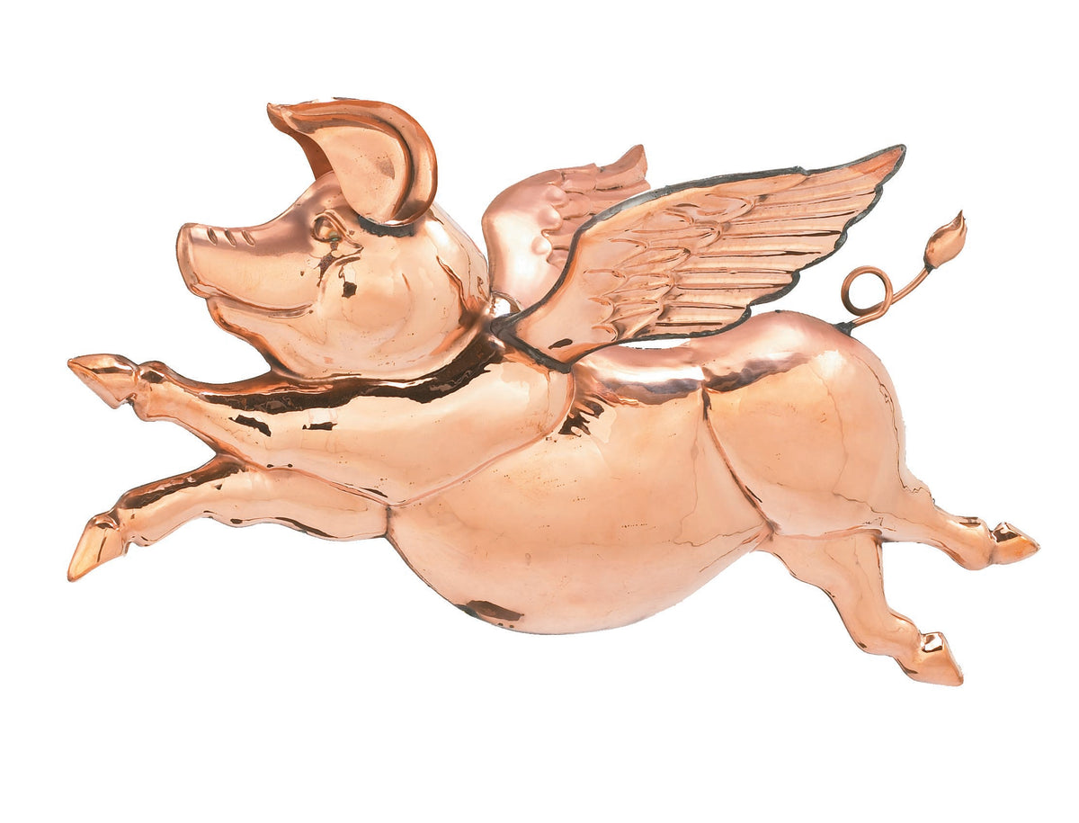 Pol. Hanging Flying Pig WVH108P