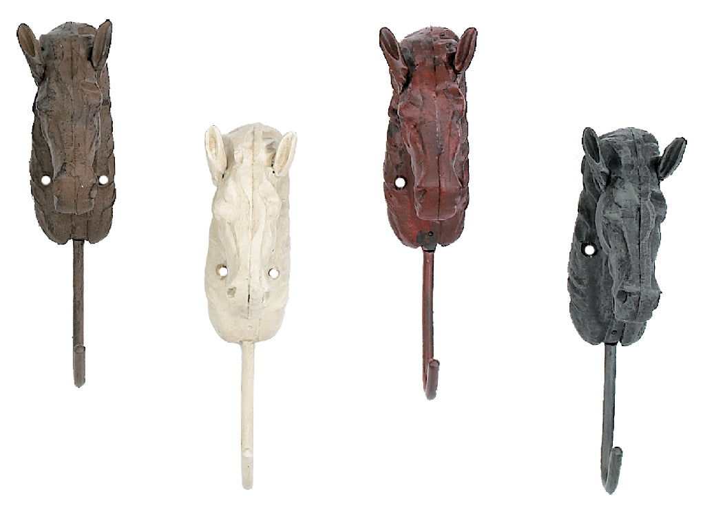 Horse Head Hooks – 4 Colors (Pkg. 4) X2900