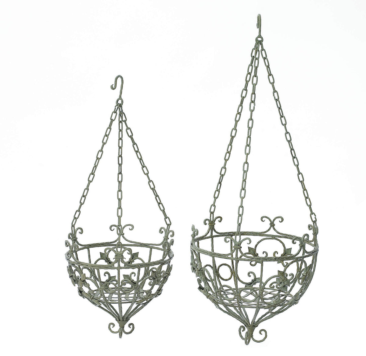 S/2 Hanging Baskets – Green X2056