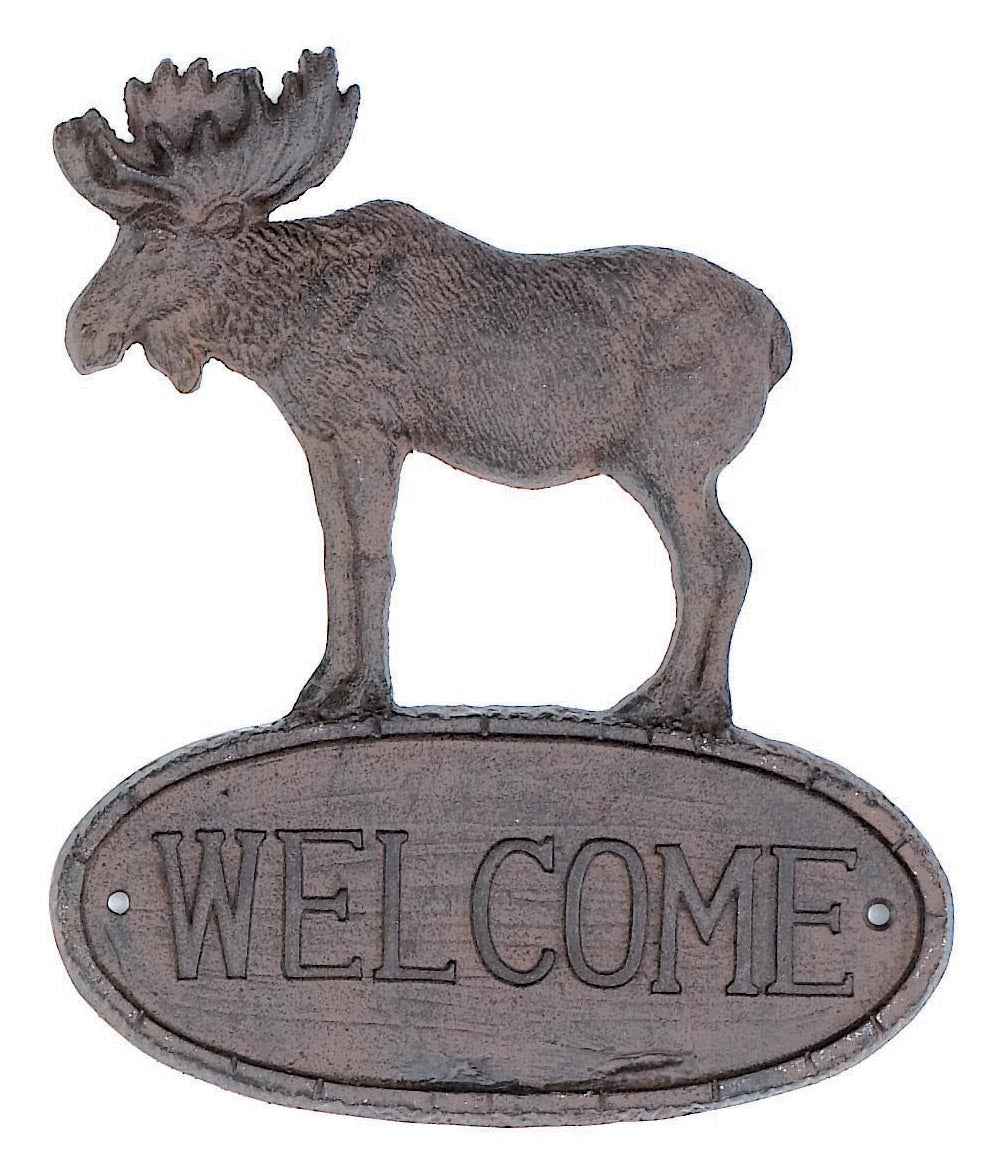 Moose Welcome Sign (Rust) – X683