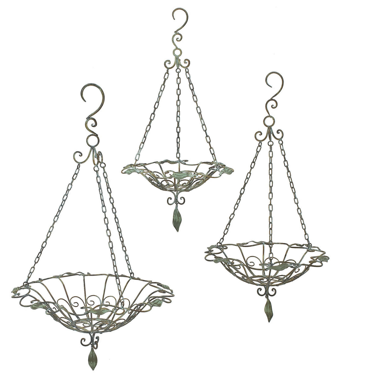 S/3 Hanging Planters (Green) X9078